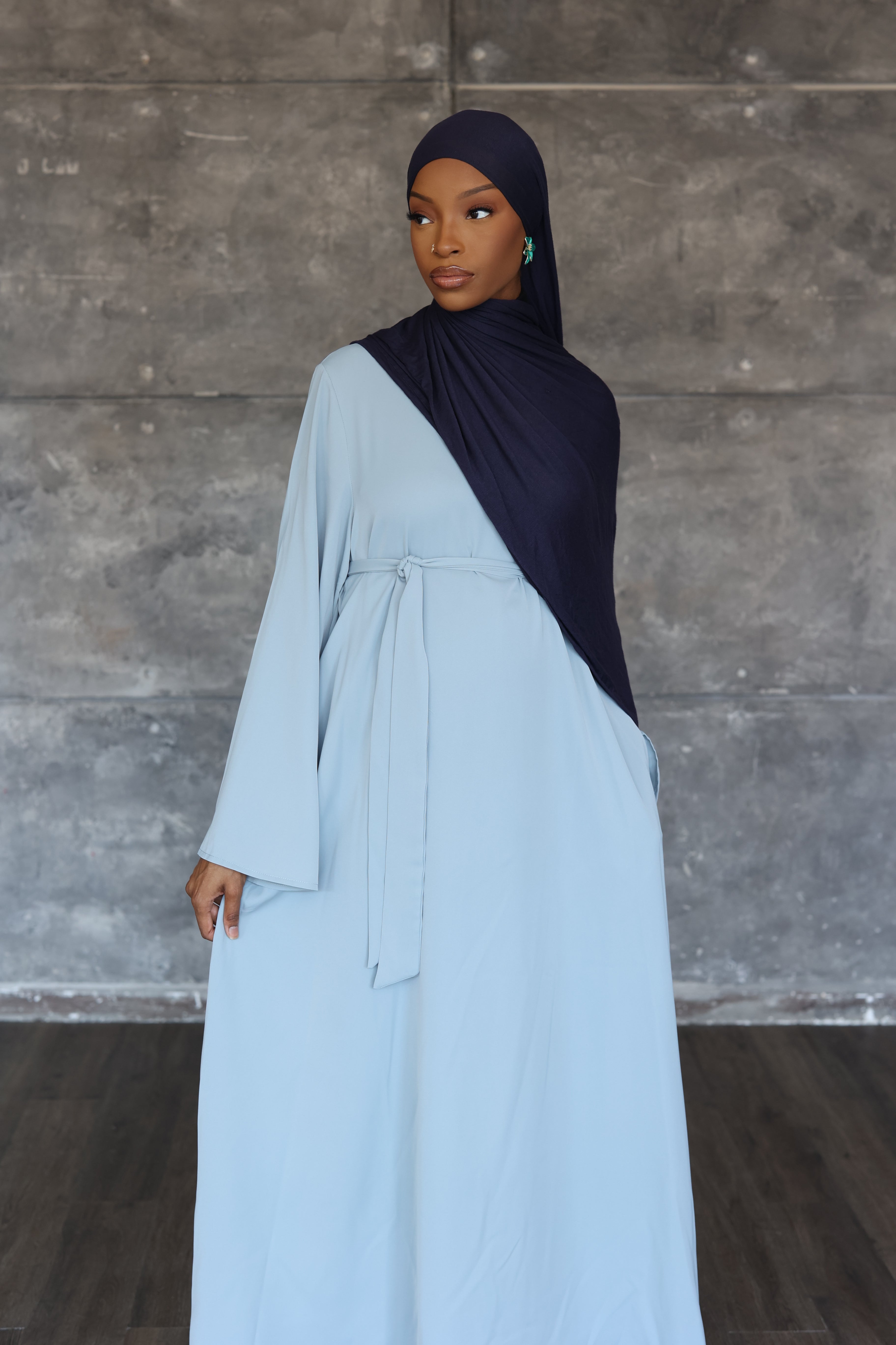 Blue Kimono Sleeve Dress