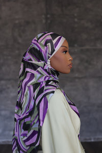(Purple) ZO Hijab (Chiffon)