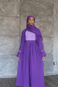 (Purple) Pleated Wide Leg Pants