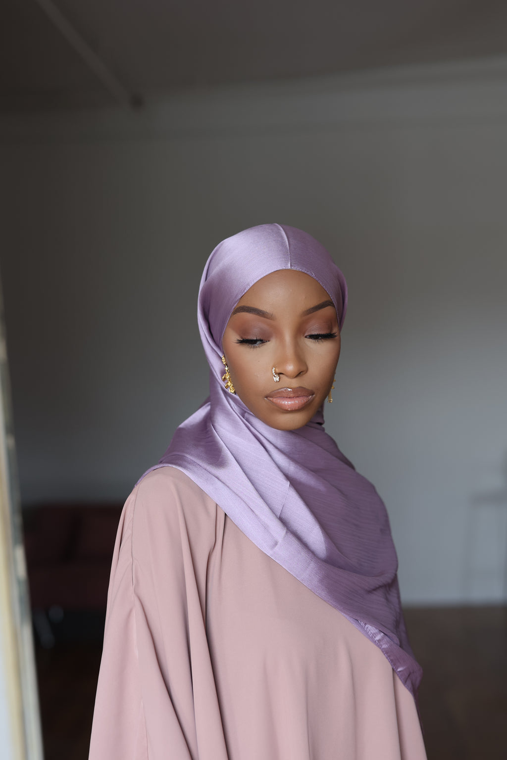 (Purple) Satin Hijab