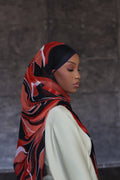 (Red) ADAMMA Hijab (Chiffon)