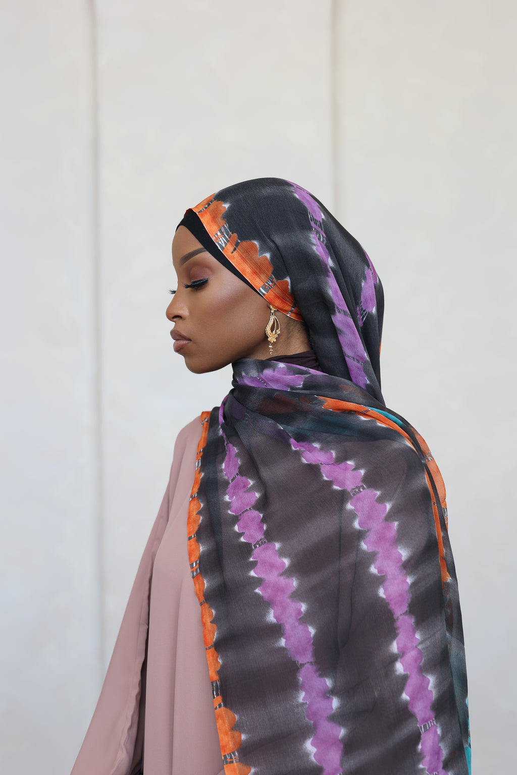 (Black) WAJIHA Hijab (Chiffon)