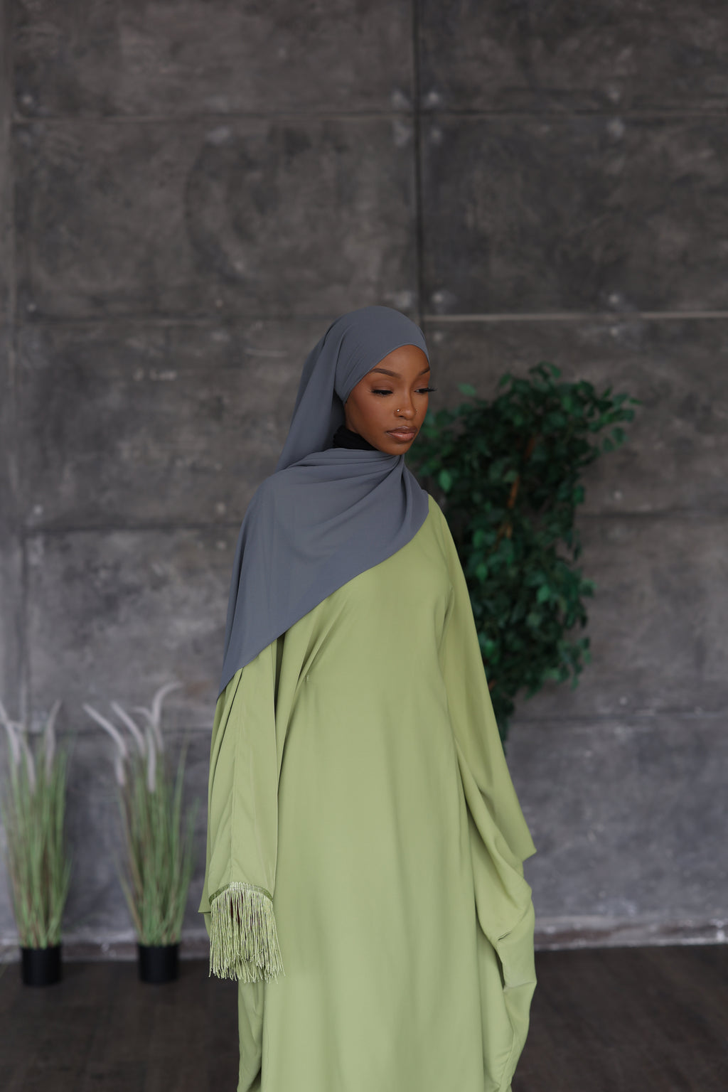 Dark Gray Hijab (Chiffon)