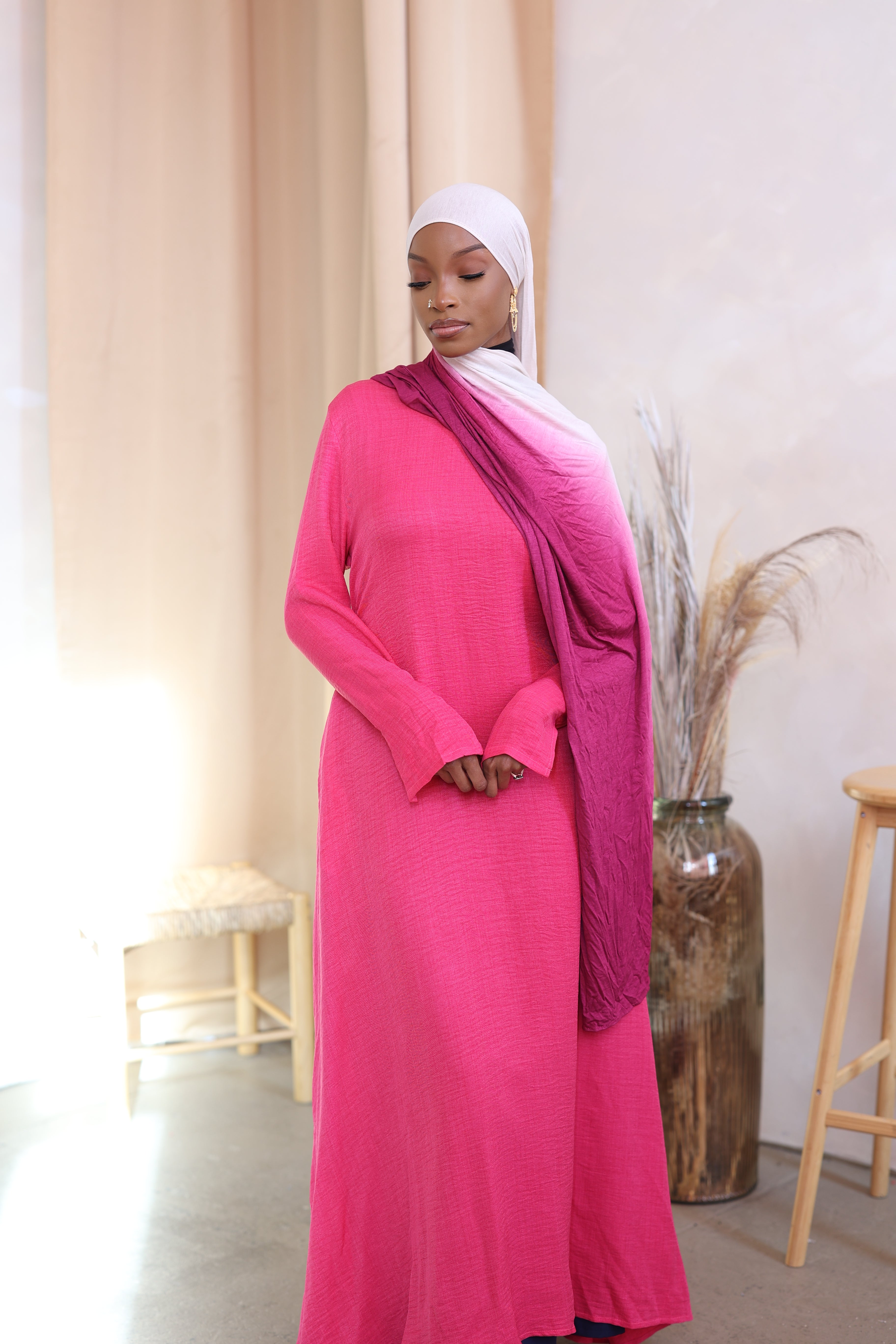 (Pink) Tie-Back Dress