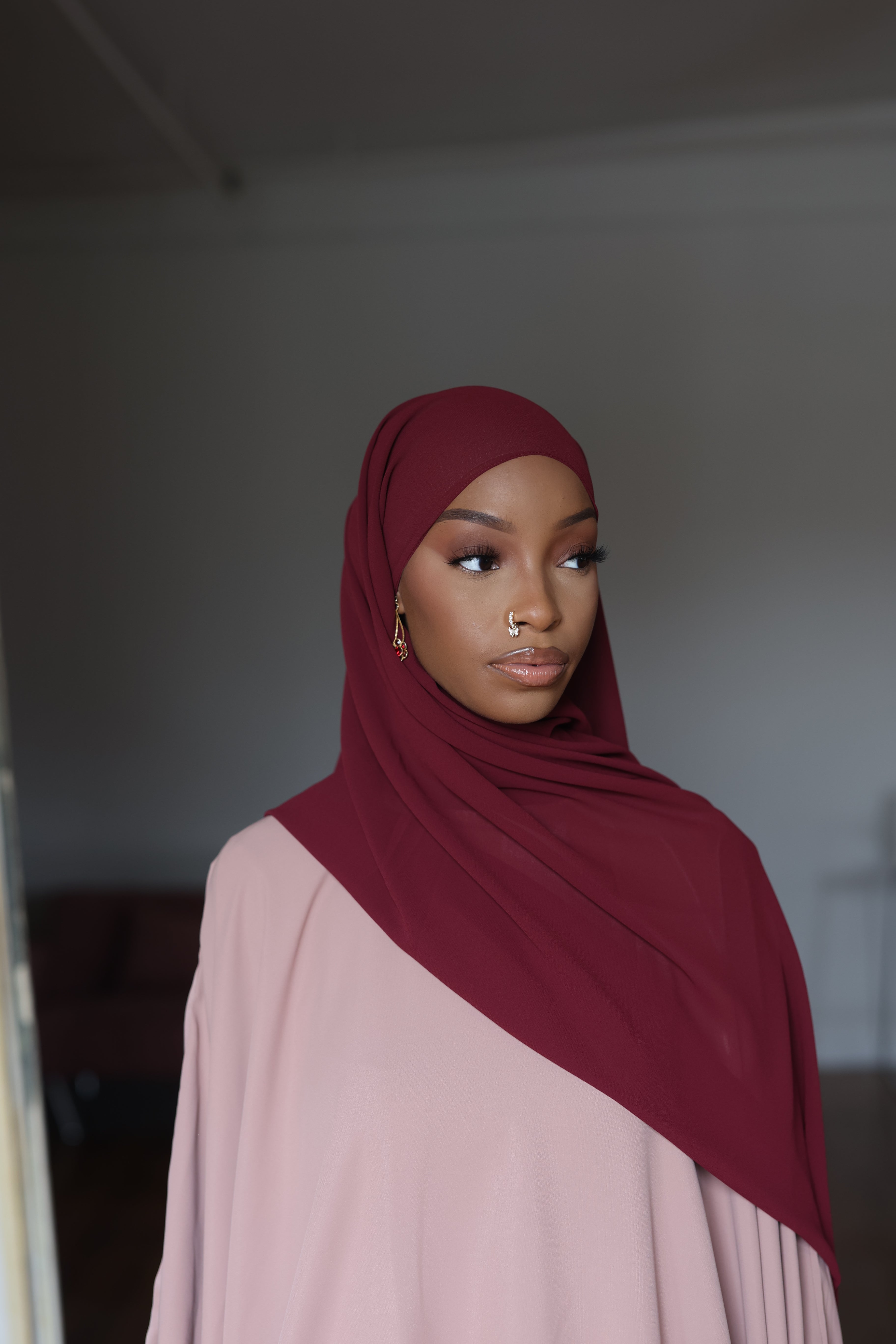 Burgundy Hijab (Chiffon)
