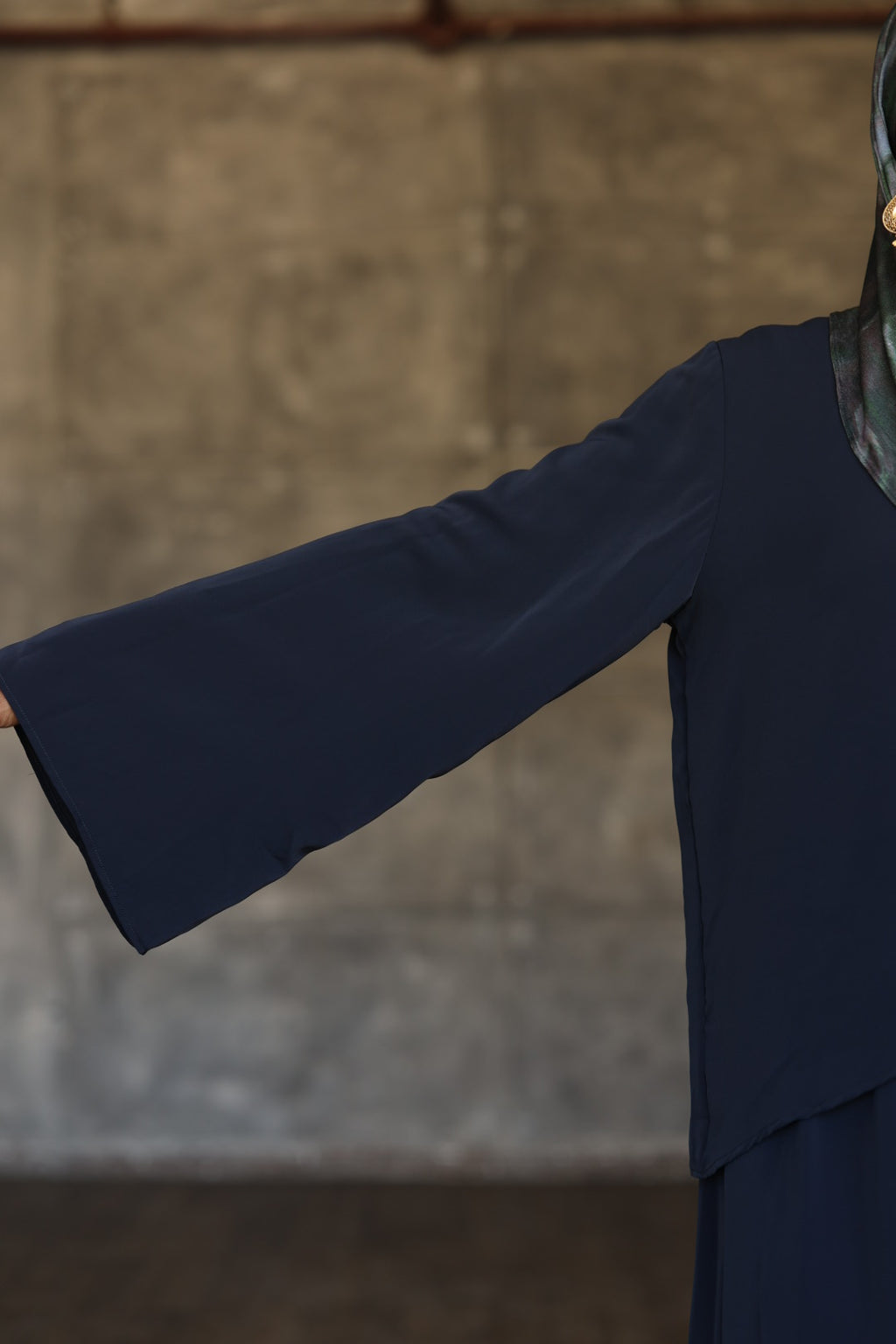 PREORDER (Navy) Asymmetrical Basic Top (Part of a set)