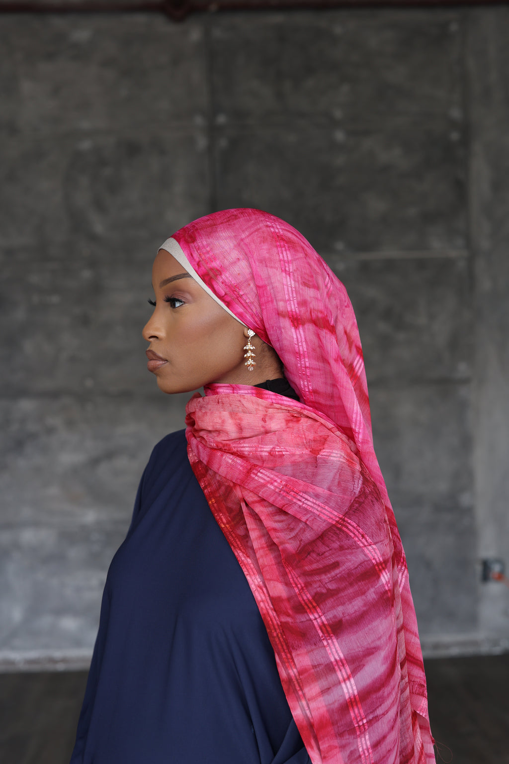 (Pink) RAIMI Hijab (Chiffon)