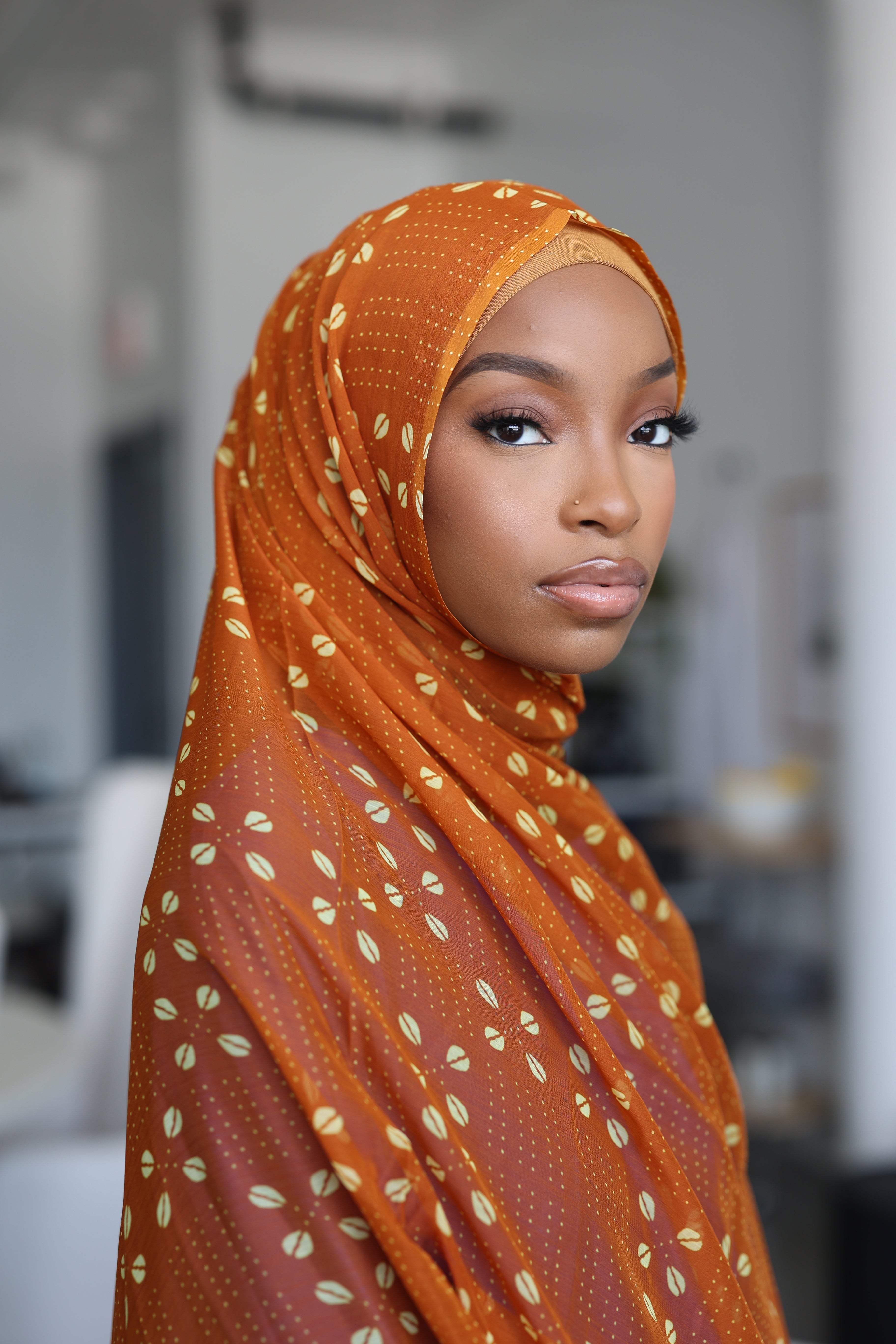 (Yellow) MAHA Hijab (Chiffon)