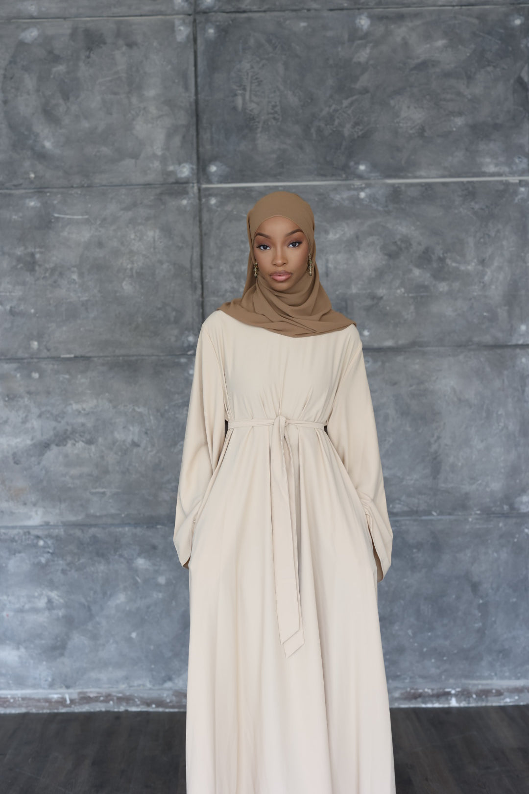 Beige Kimono Sleeve Dress