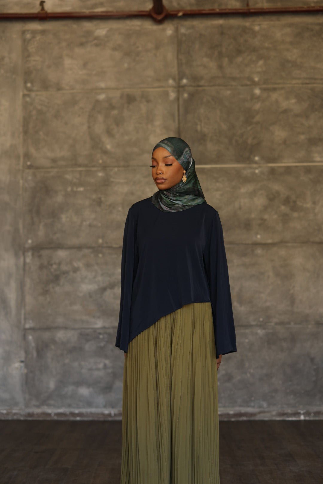PREORDER (Olive) Pleated Wide Leg Pants