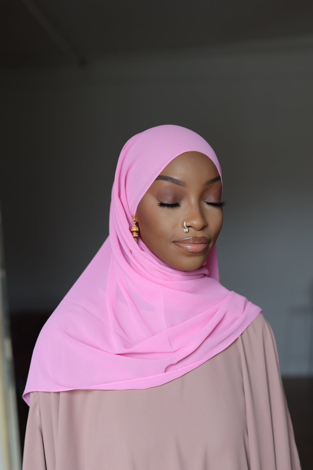 Pink Hijab (Chiffon)
