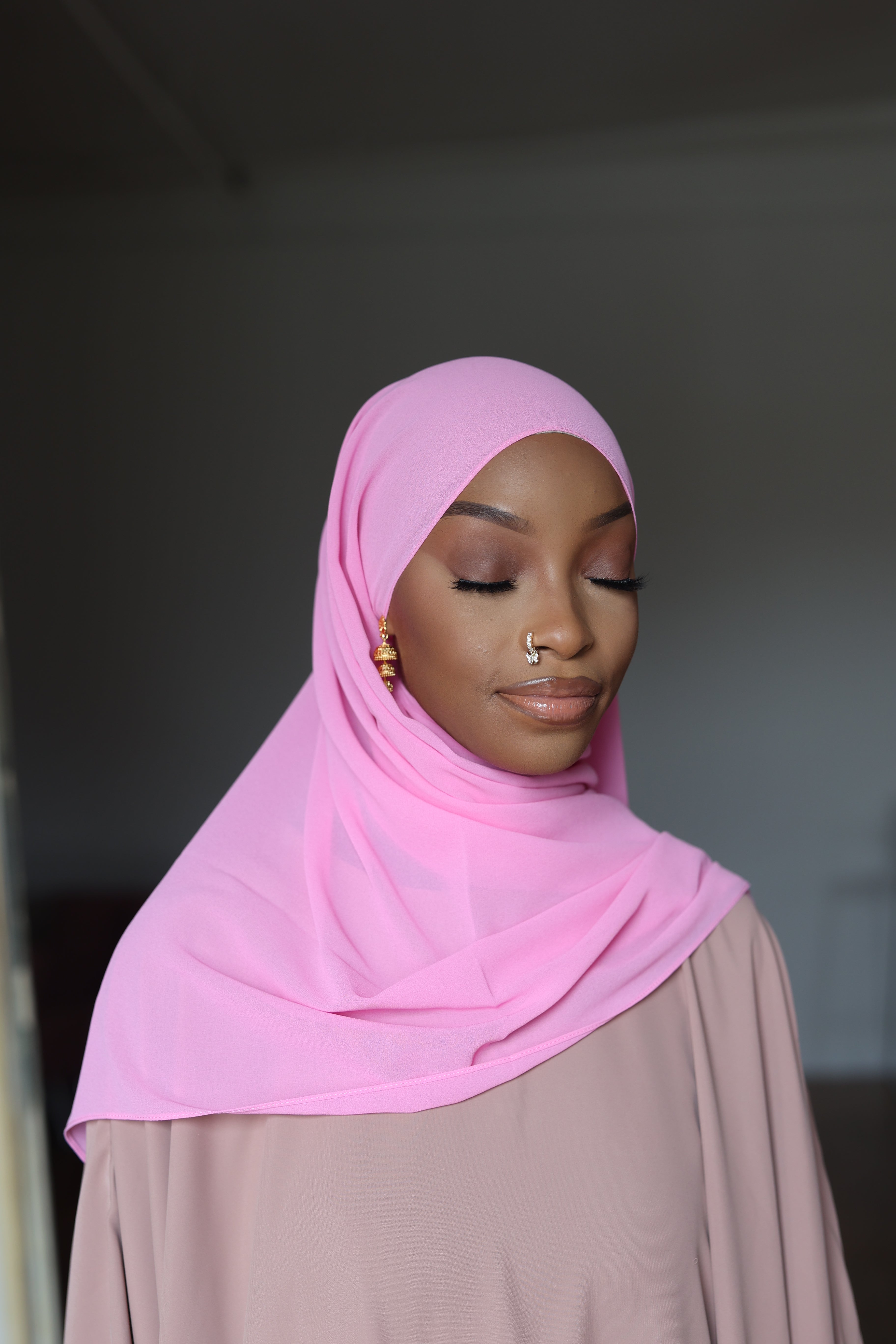 Pink Hijab (Chiffon)