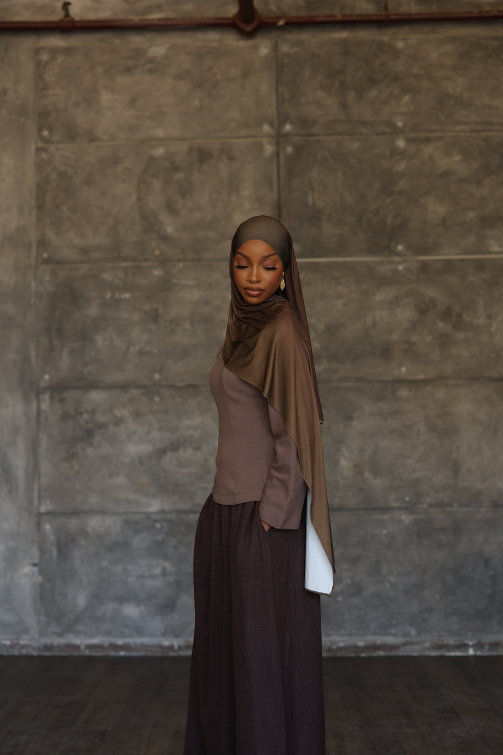 Brown Ombre (Liquid Jersey)