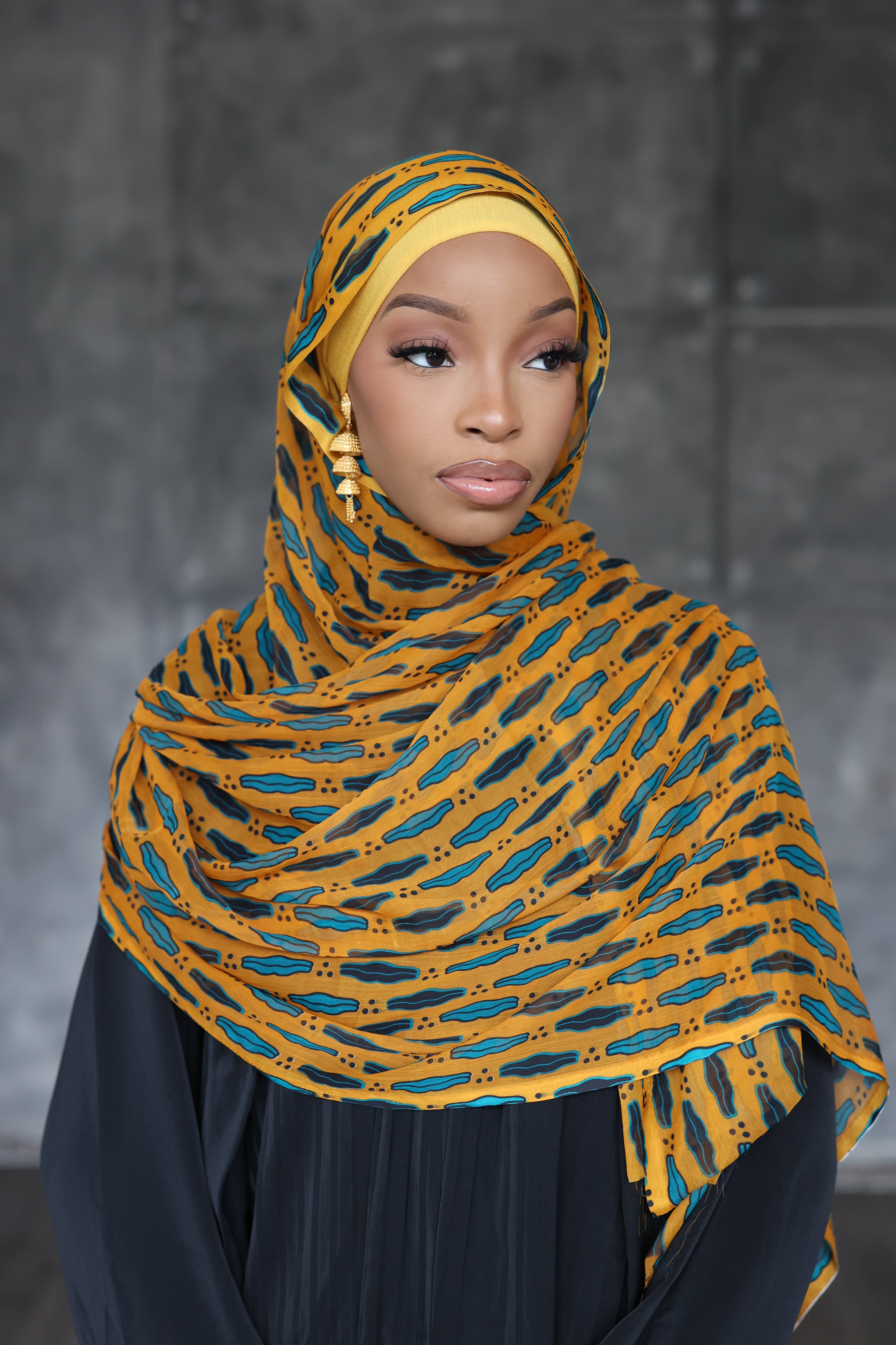 Imperfection on (Yellow) NALA Hijab (Chiffon)