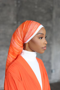 (Orange) BASHIRAH Hijab (Chiffon)
