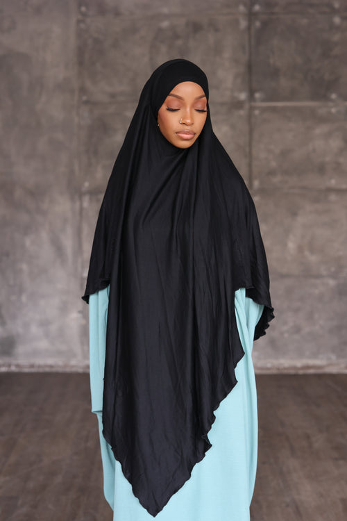 (Black) Khimar (Jersey)