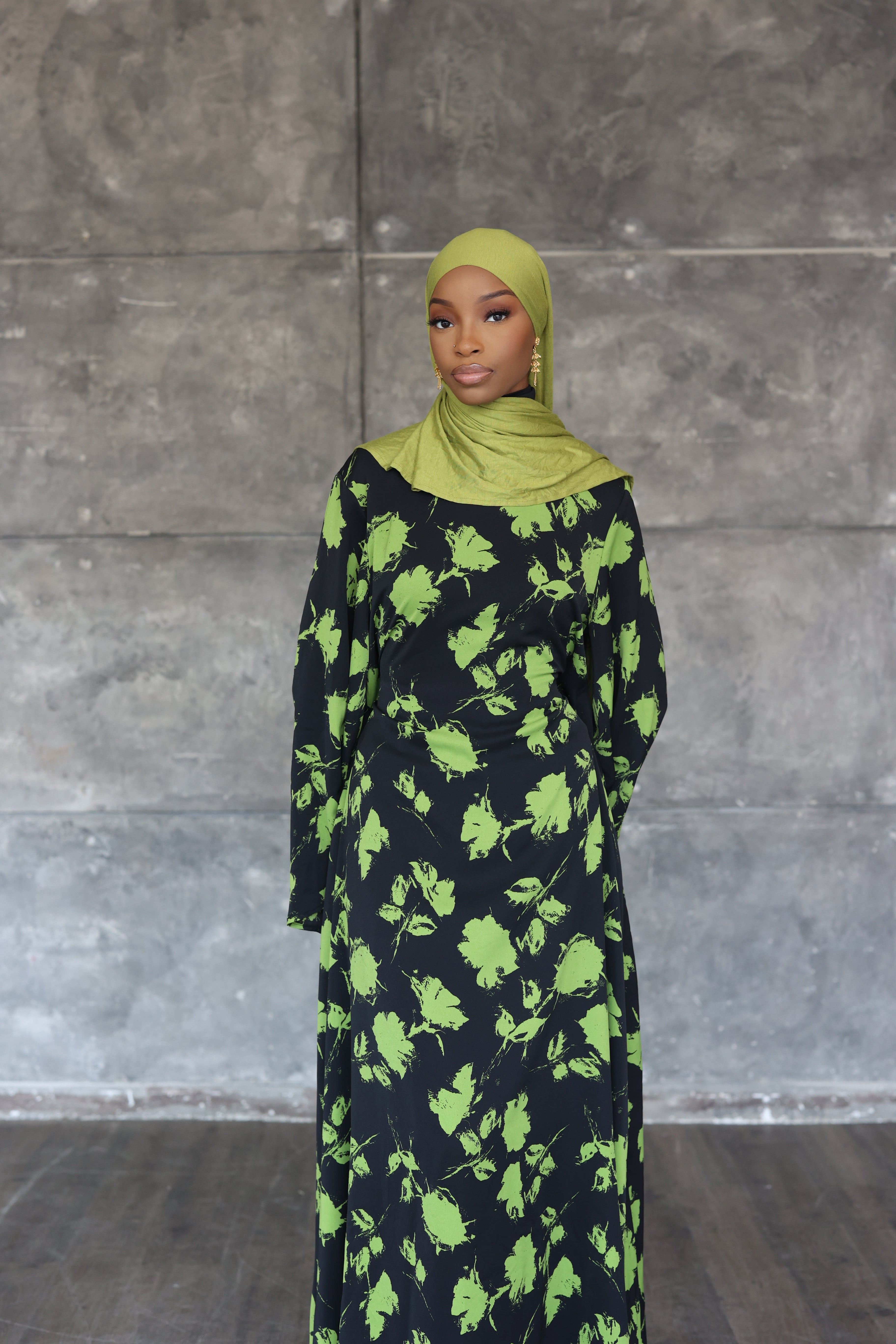 Floral Flare Sleeve Dress