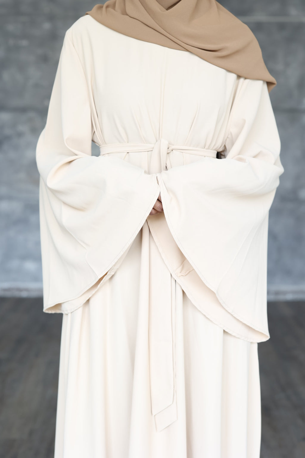 Beige Kimono Sleeve Dress