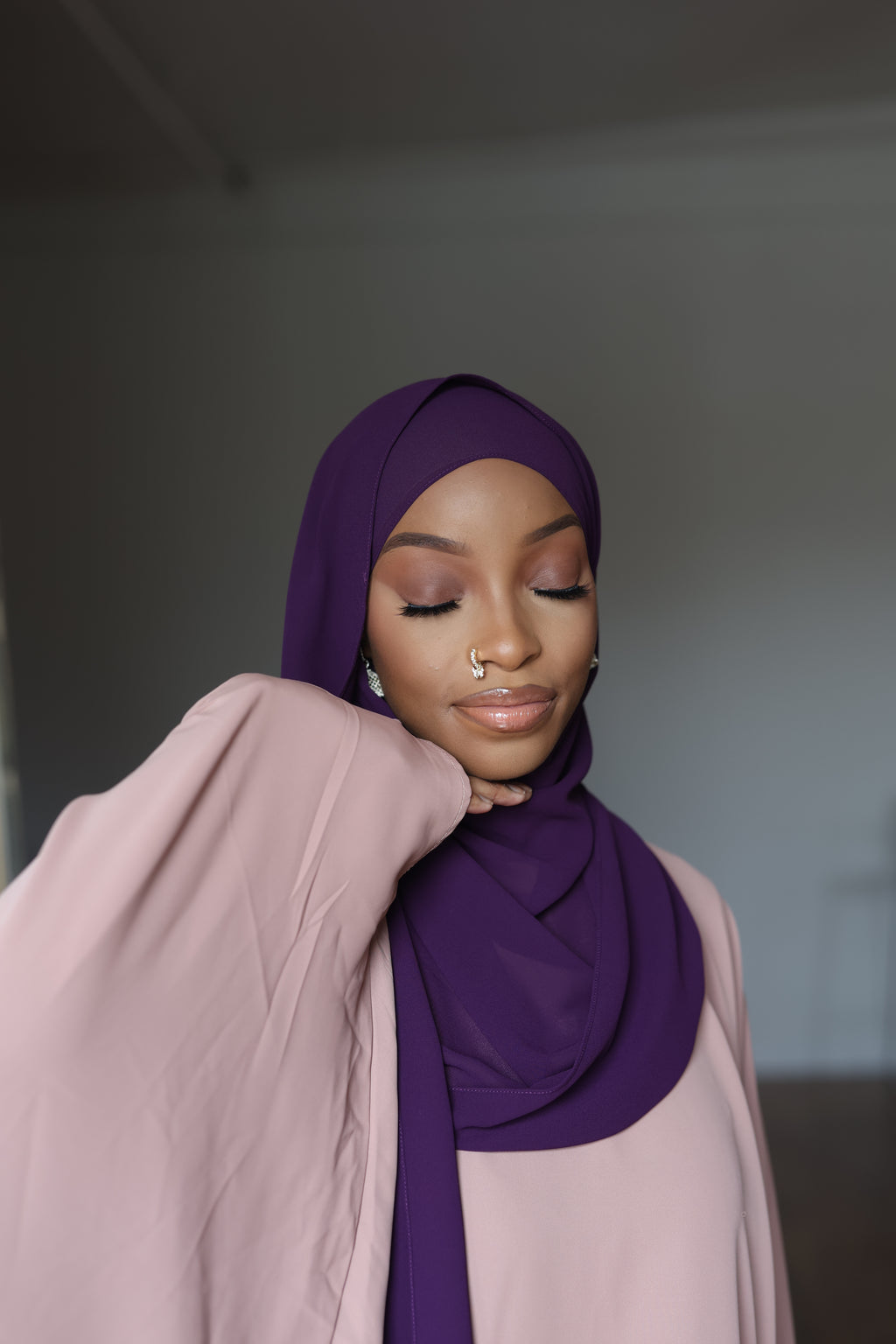 Dark Purple Hijab (Chiffon)