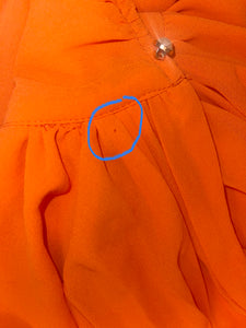 Imperfection (Orange) High Neck Pleated Dress