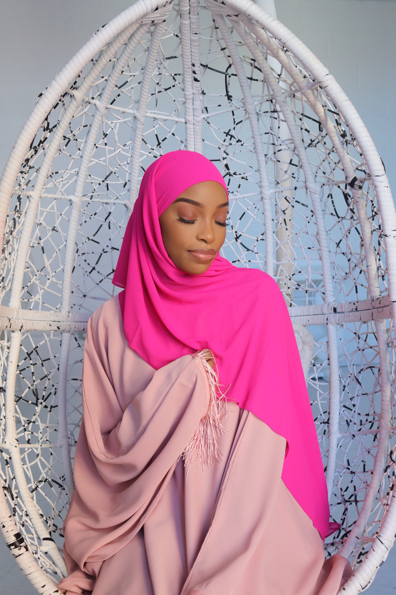 Hot Pink Hijab (Chiffon)