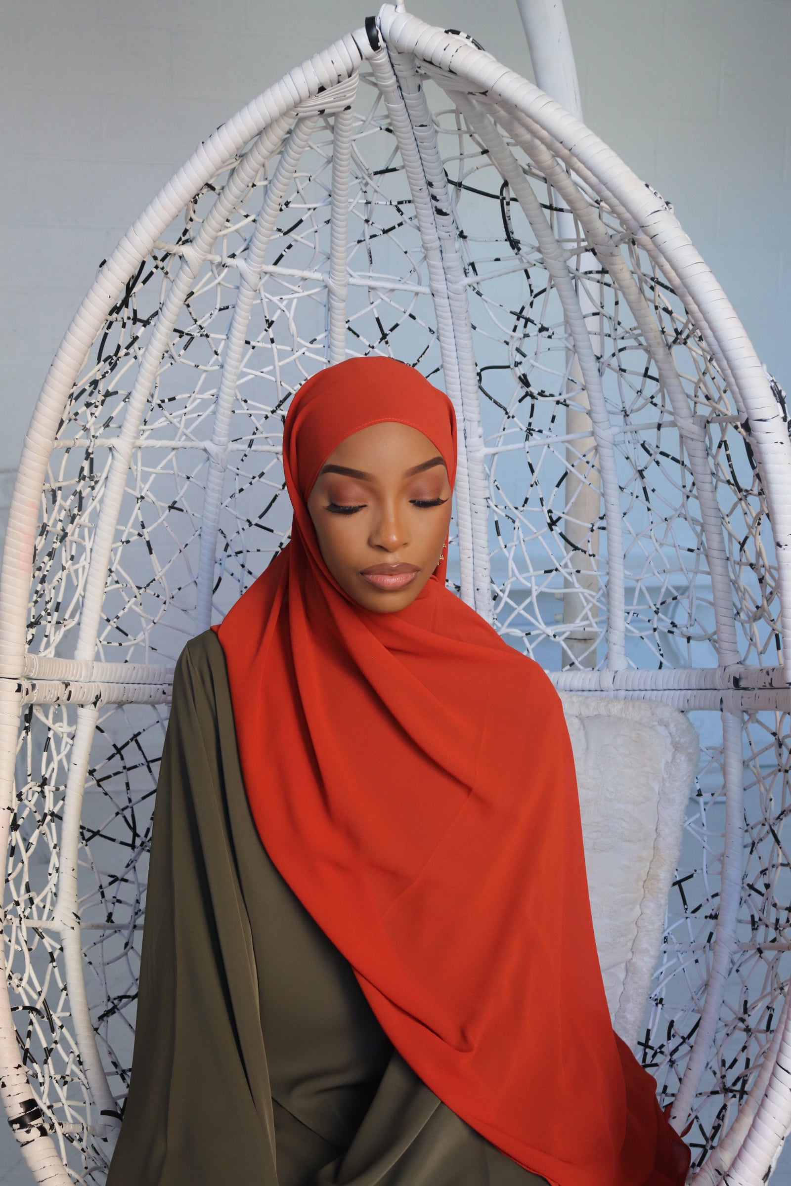 Orange Hijab (Chiffon)
