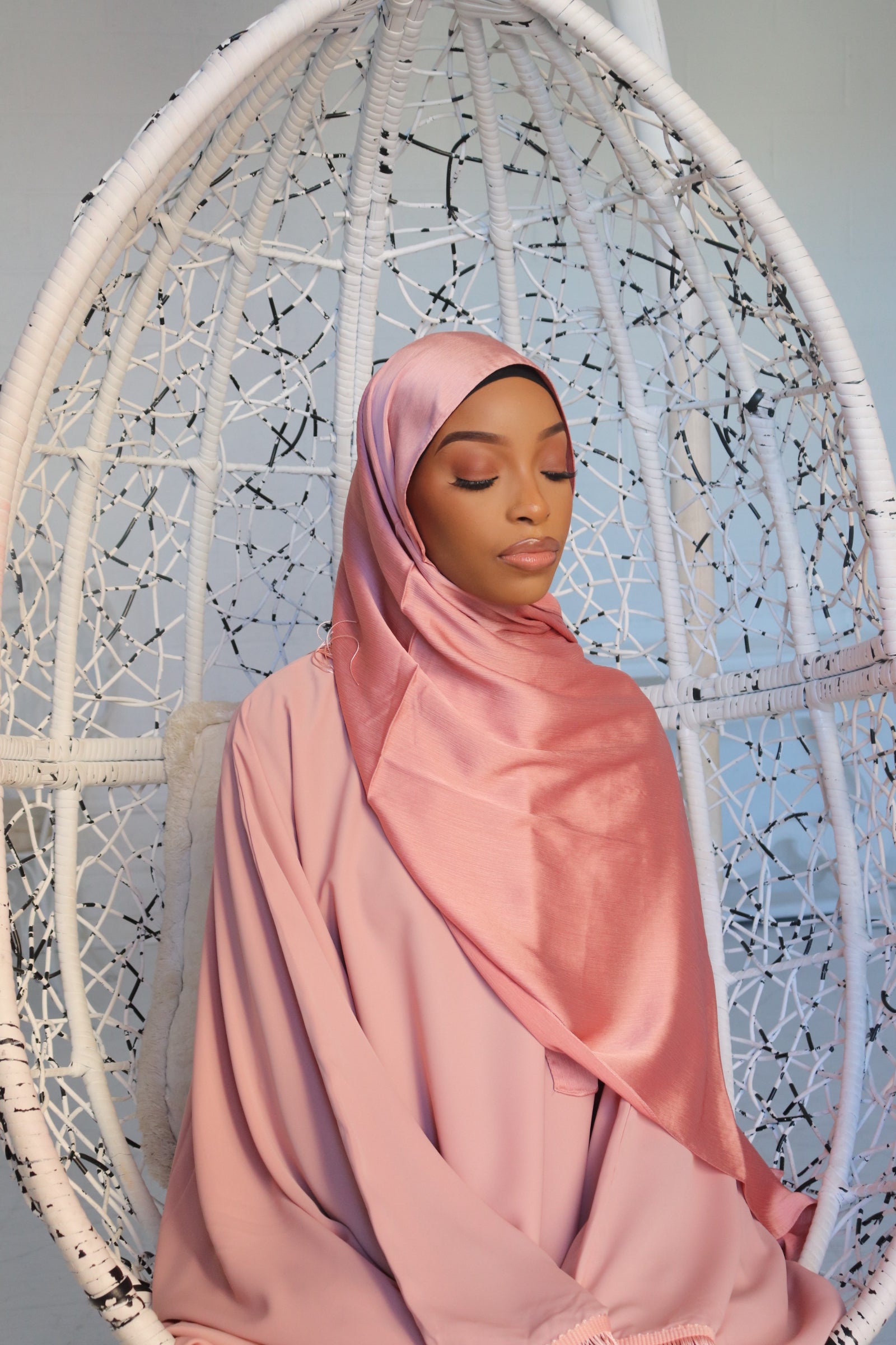 (Pink) Satin Hijab
