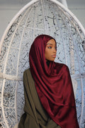 (Maroon) Satin Hijab