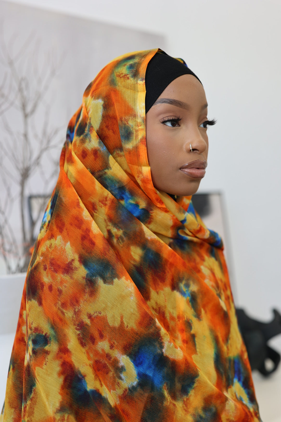 (Yellow) MAHARI Hijab (Chiffon)
