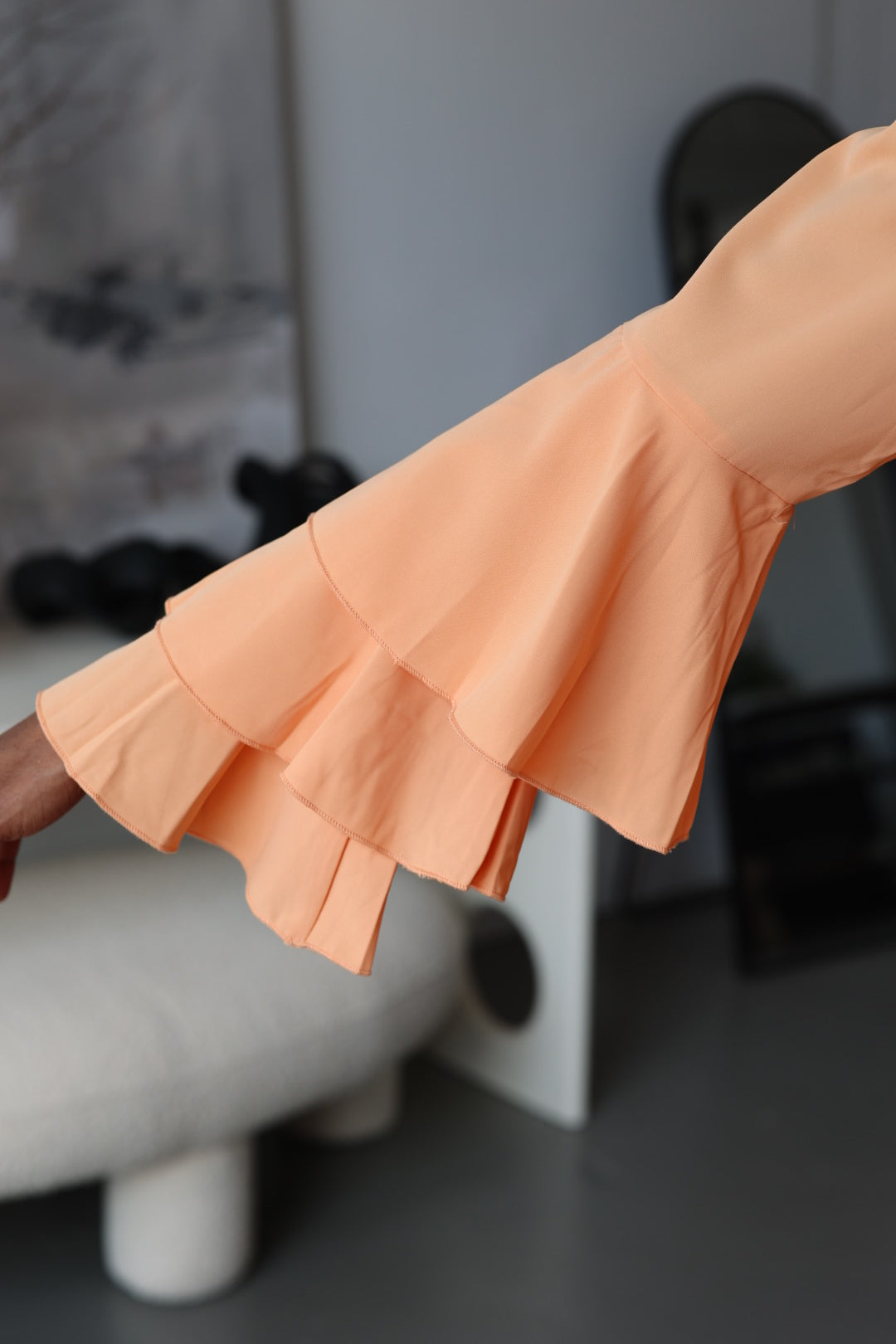 (Light Orange) Elegant Wrap Jumpsuit