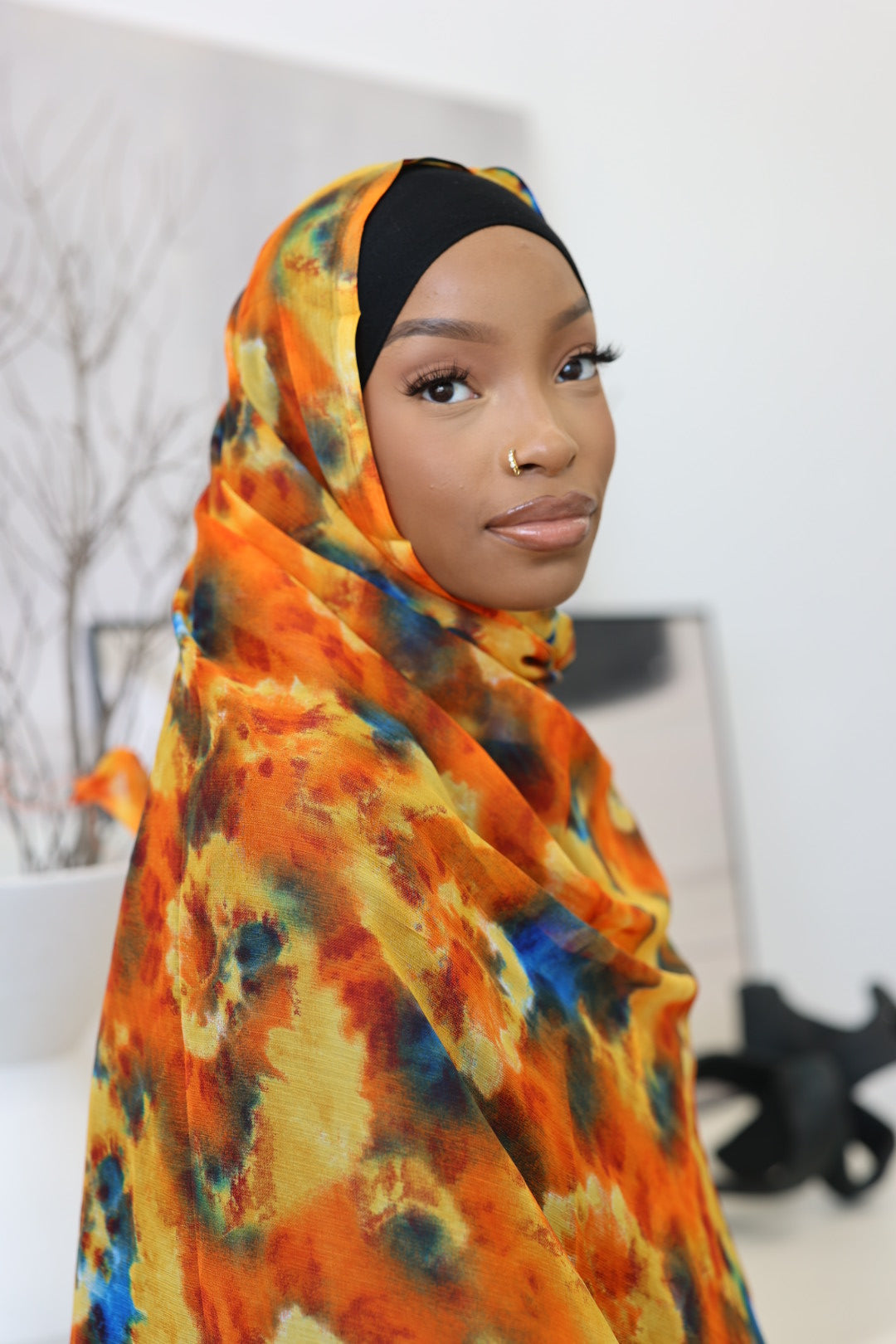 (Yellow) MAHARI Hijab (Chiffon)