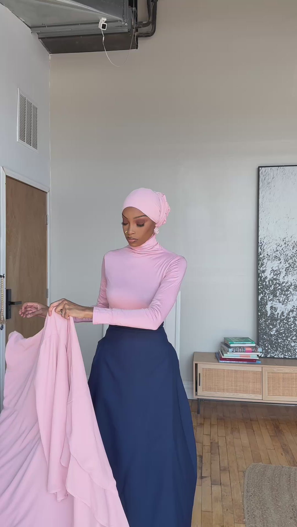 (Pink) Chiffon Wrap Dress
