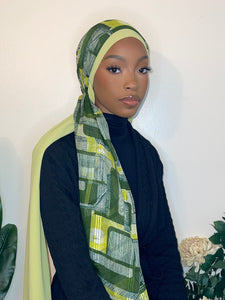 (Green) IMANI Hijab (Chiffon)