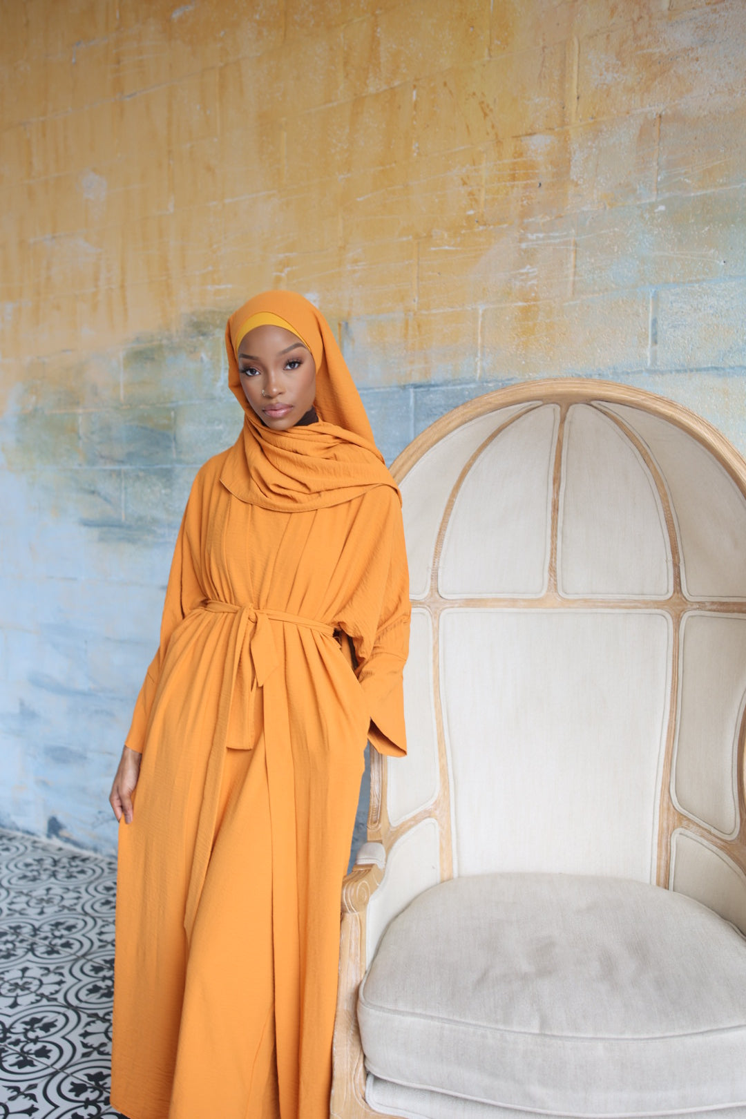 MADINA Abaya Set (with slip dress+ hijab)