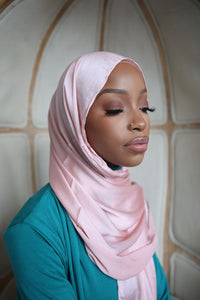 (Light Pink) Satin Hijab