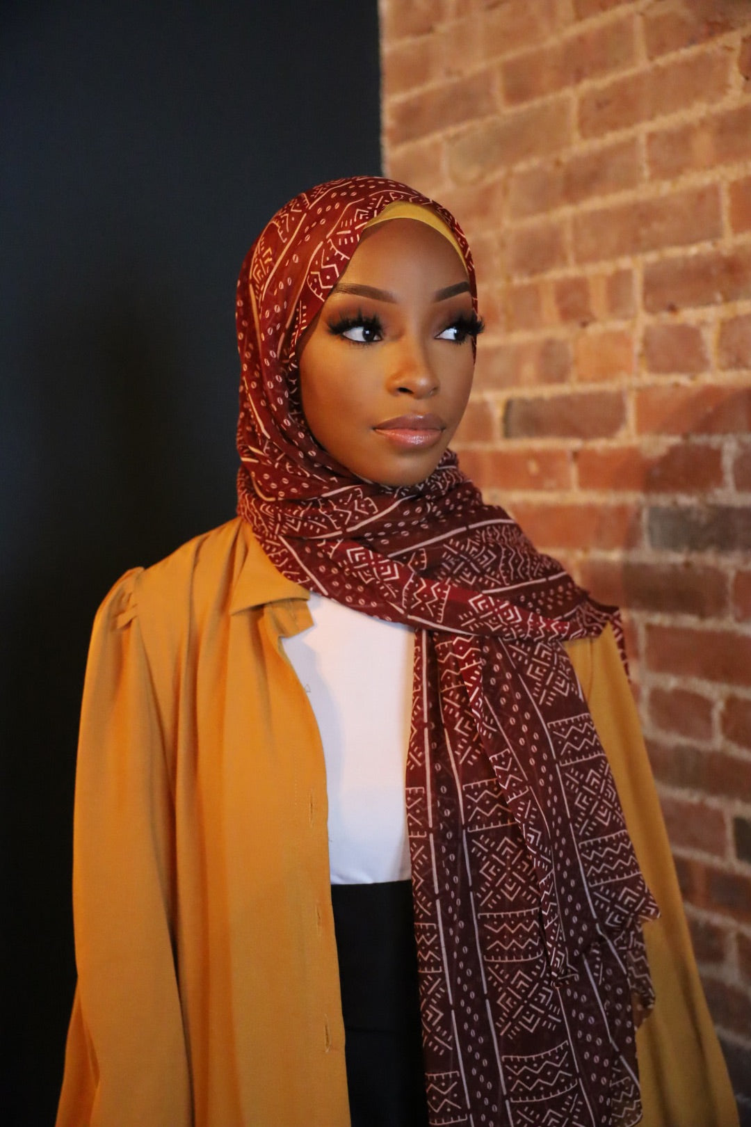 Burgundy BASHIRAH Hijab (Chiffon)
