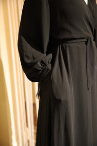 (Black) Chiffon Slit Dress