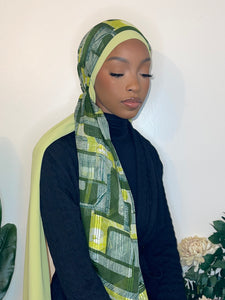 (Green) IMANI Hijab (Chiffon)
