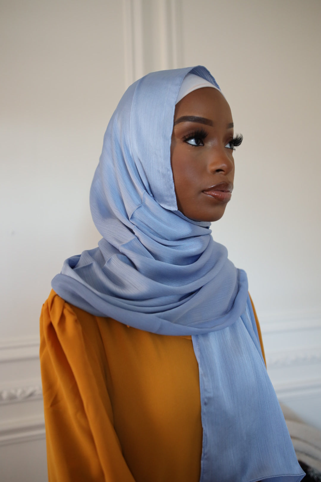 (Blue) Satin Hijab