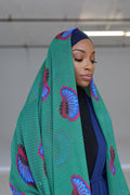 Green AZIZA Hijab (Chiffon)