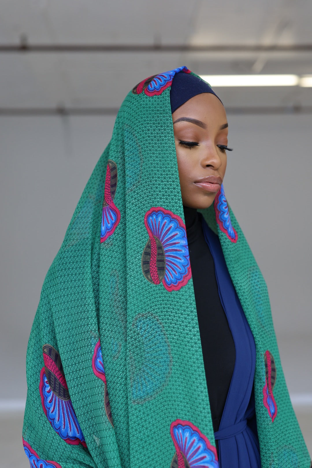 Green AZIZA Hijab (Chiffon)